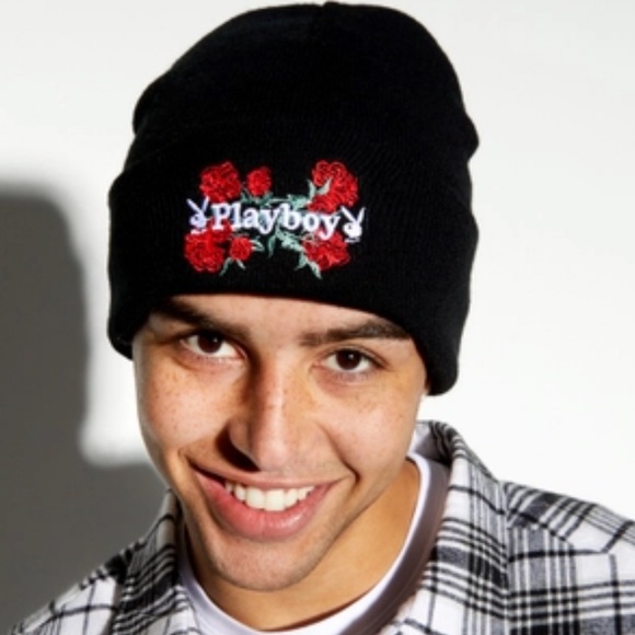 PLAYBOY Other - Hat NWT Playboy Rose 🥀 🌹 Embroidered Beanie
